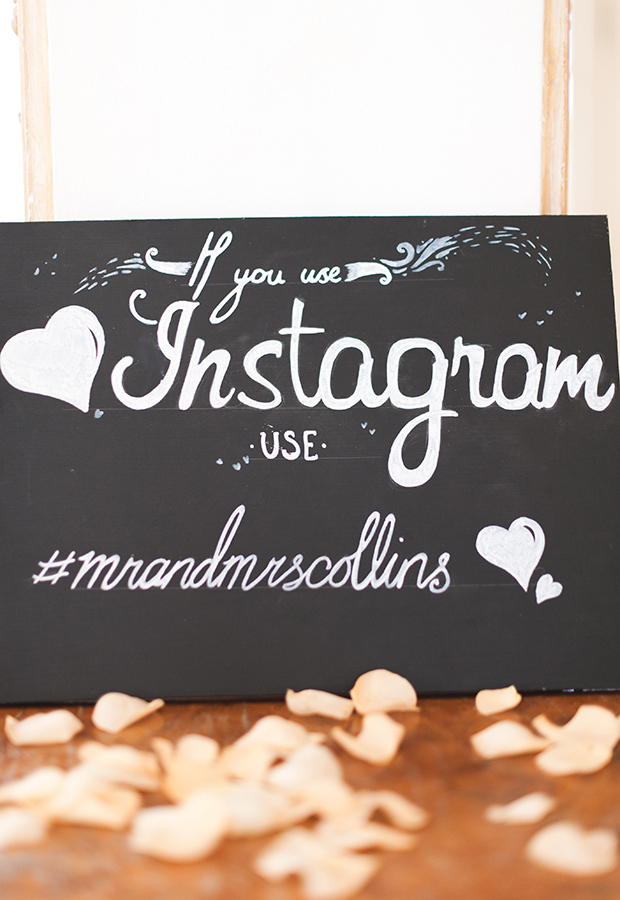 Instagram wedding signage