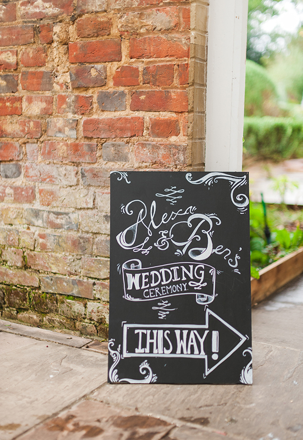 Chalkboard wedding signage