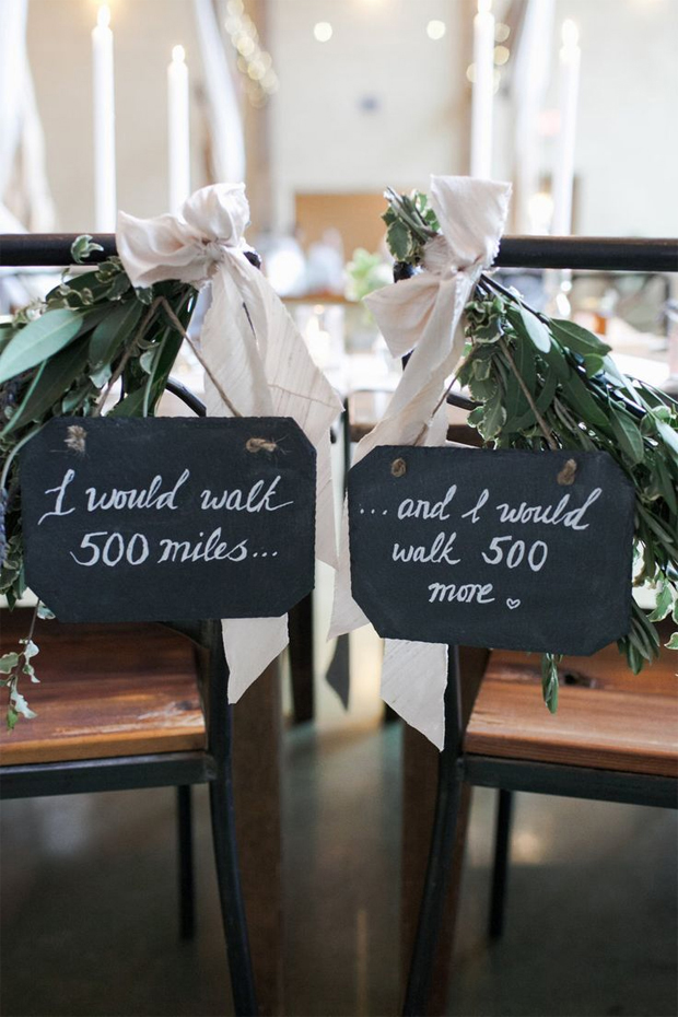 I would walk 500 miles Chair Signage