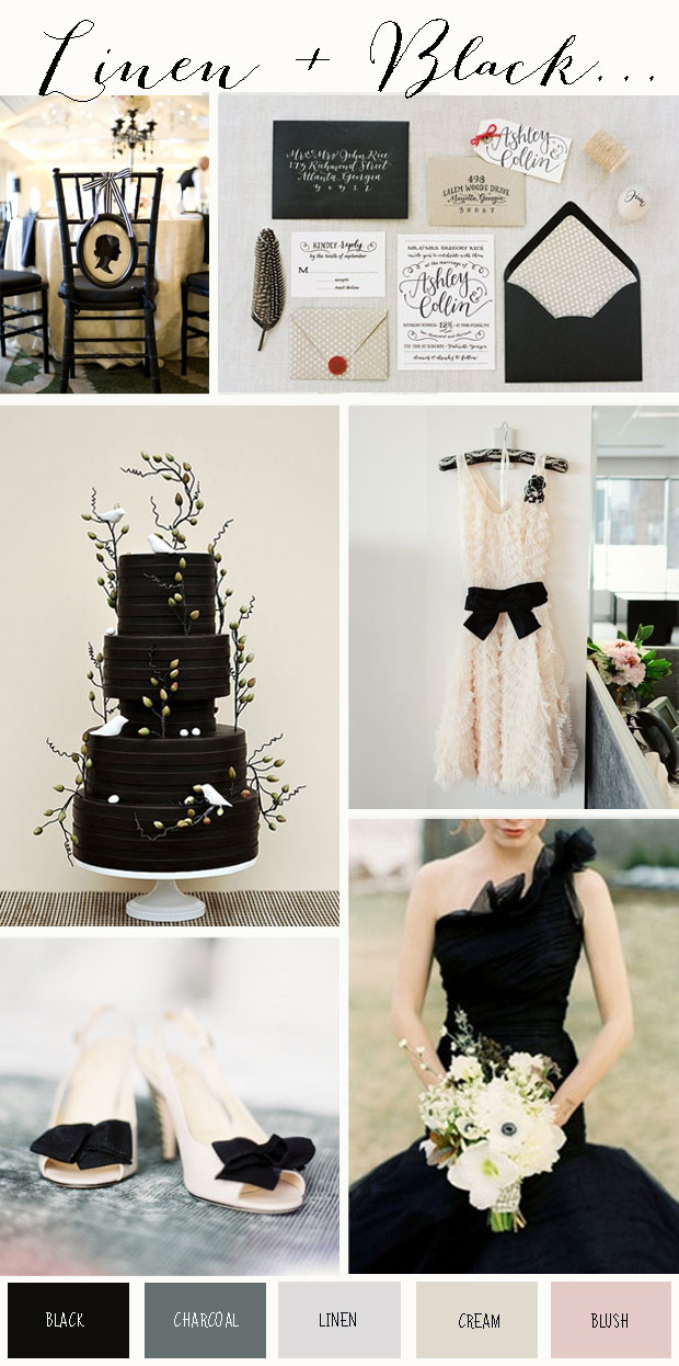 Linen & Black: Wedding Colour Inspiration