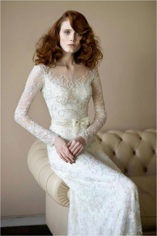 Top Wedding Dress Trends 2014 - Long lace sleeves