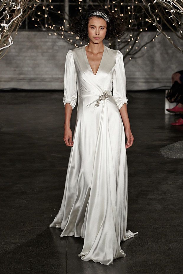 Top Wedding Dress Trends 2014 - Long silk sleeves