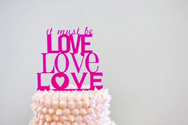 It must be love cake topper