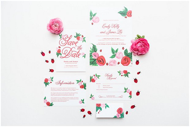 Rose & Ladybugs Collection - BerinMade Wedding Stationery