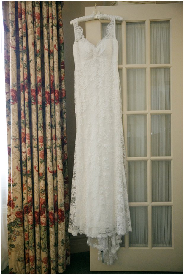  Chantilly lace Nicole Miller wedding dress