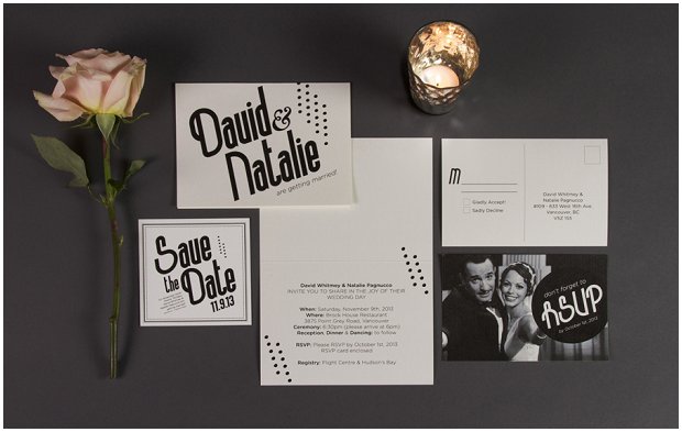 Black & Gold: Contemporary, Art Deco Influenced Wedding: Natalie & David