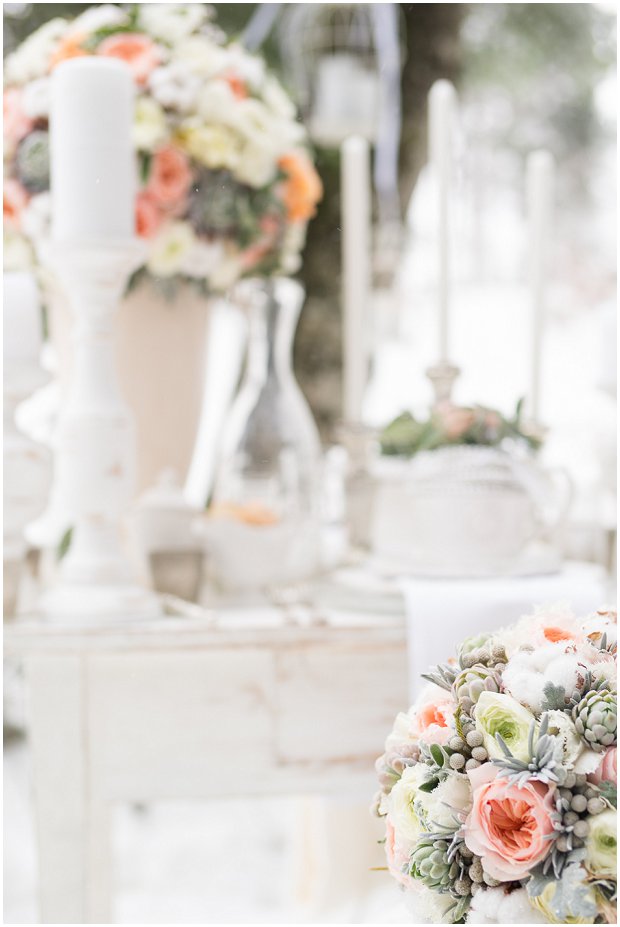 Pretty Peaches & Greens | Black, White & Silver: A Wonderful Winter Styled Shoot