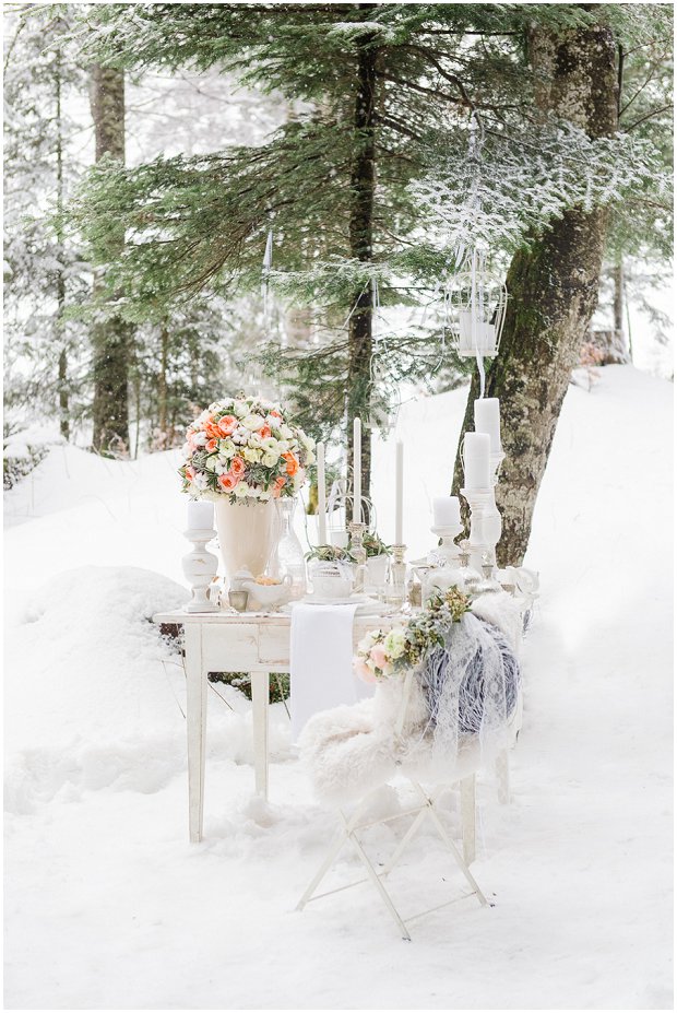 Pretty Peaches & Greens | Black, White & Silver: A Wonderful Winter Styled Shoot