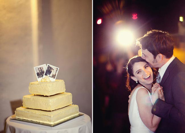 polaroid wedding cake topper