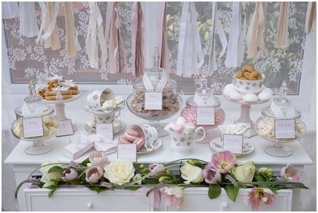 romantic, vintage inspired dessert table with a soft colour palette of pinks, ivory's and nudes_0002