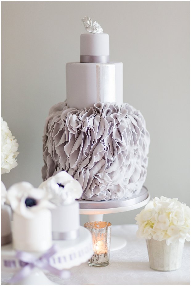 Contemporary, Modern & Trendy: Wedding Cakes by Krishanthi | Grey, Soft Mauve and Metallic