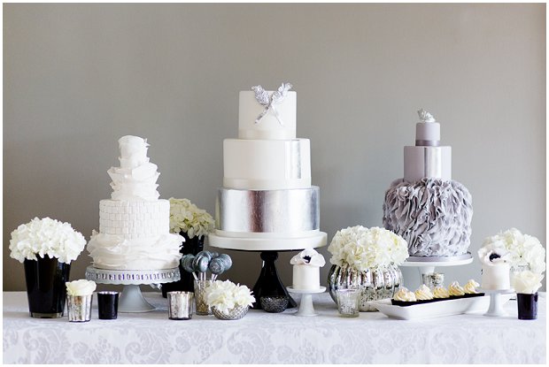 Contemporary, Modern & Trendy: Wedding Cakes by Krishanthi | Grey, Soft Mauve and Metallic