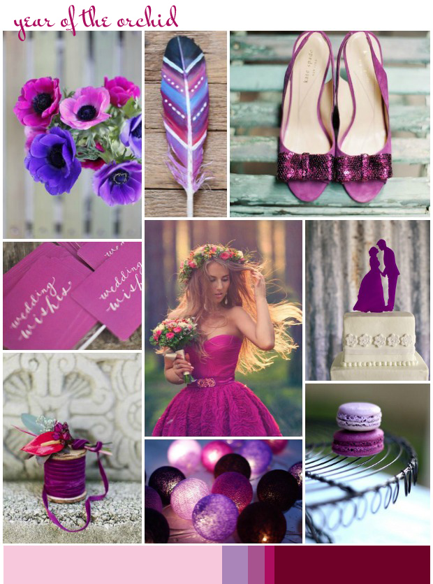 The Year Of The Orchid (Radiant Orchid) | Wedding Inspiration: Colour Ideas