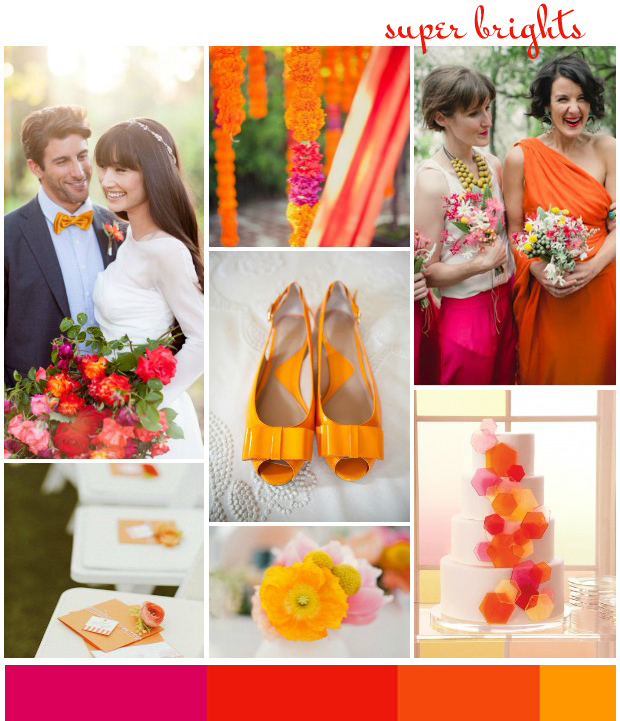 Super Brights | Orange & Pink: Wedding Ideas + Colour Inspiration