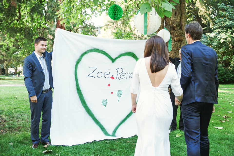 Pretty Emerald Green Garden Wedding: Zoé & René