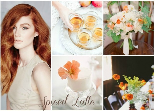 Colour Ideas! Spiced latte and pumpkin wedding inspiration