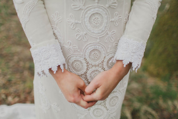 lace circlets boho dress