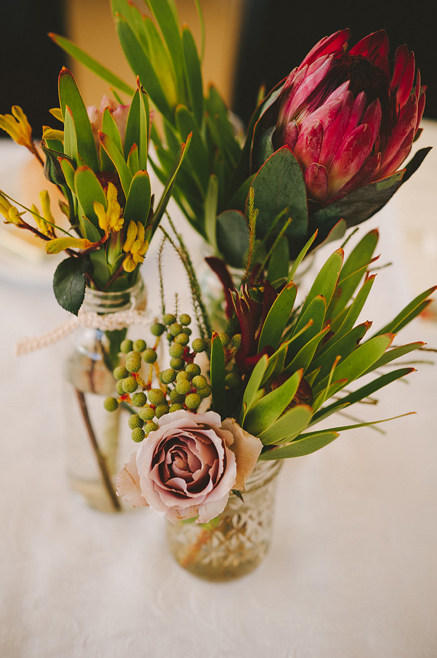 Stunning Australian native flower wedding flowers