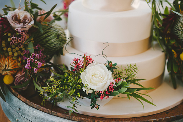 Stunning Australian native flower wedding cake
