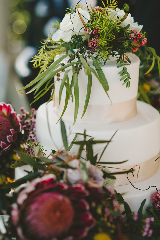 Stunning Australian native flower wedding cake