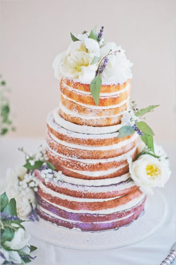 just gorgeous naked wedding cake