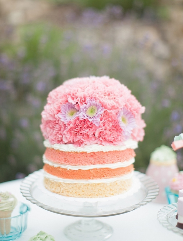 naked ombre cake