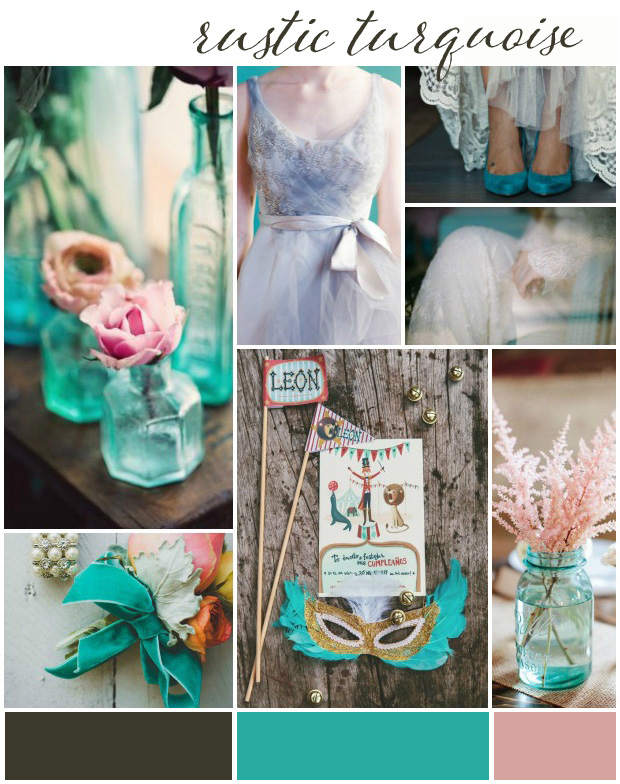 Rustic Turquoise Wedding Inspiration: Colour Ideas