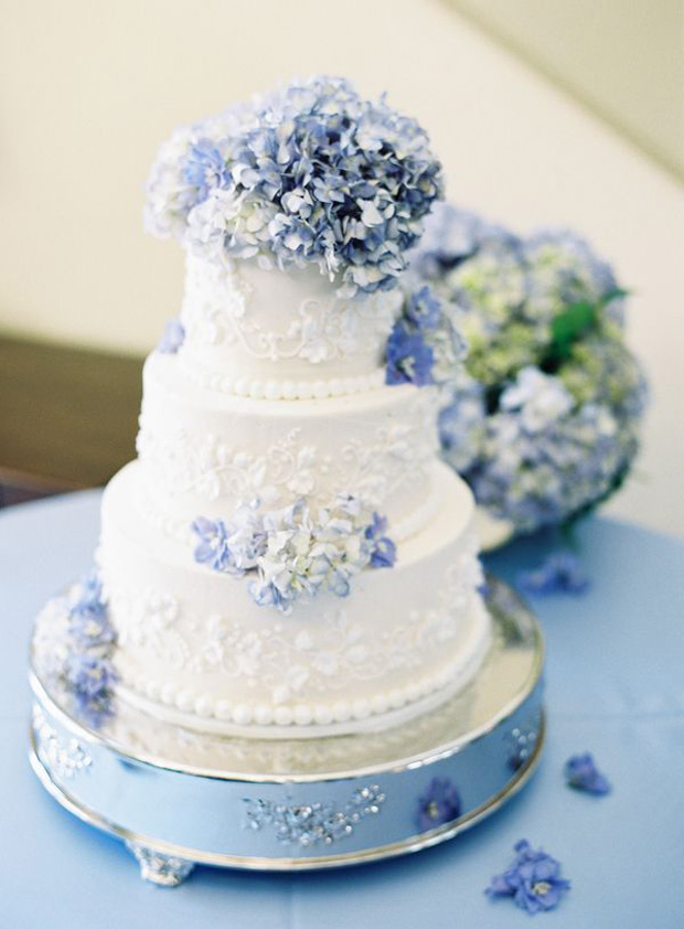 Classic Blue Wedding Cake