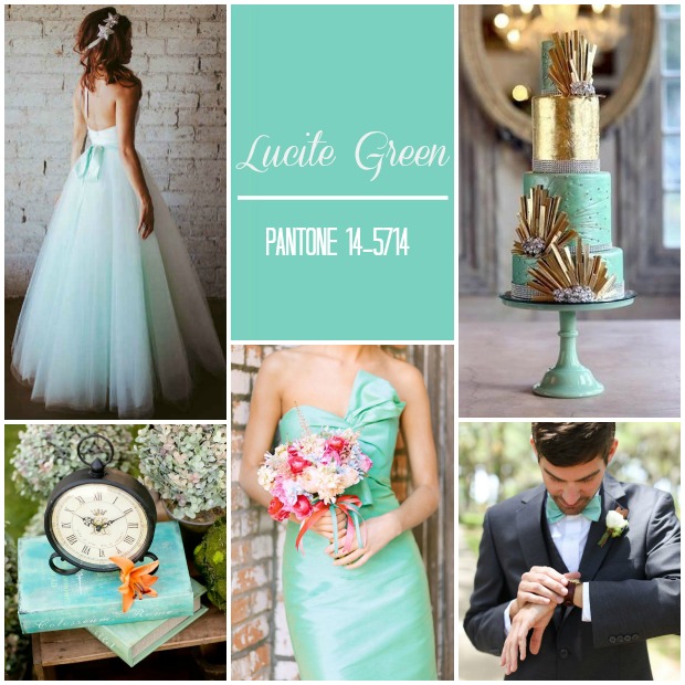Lucite Green Pantone Wedding Ideas & Inspiration
