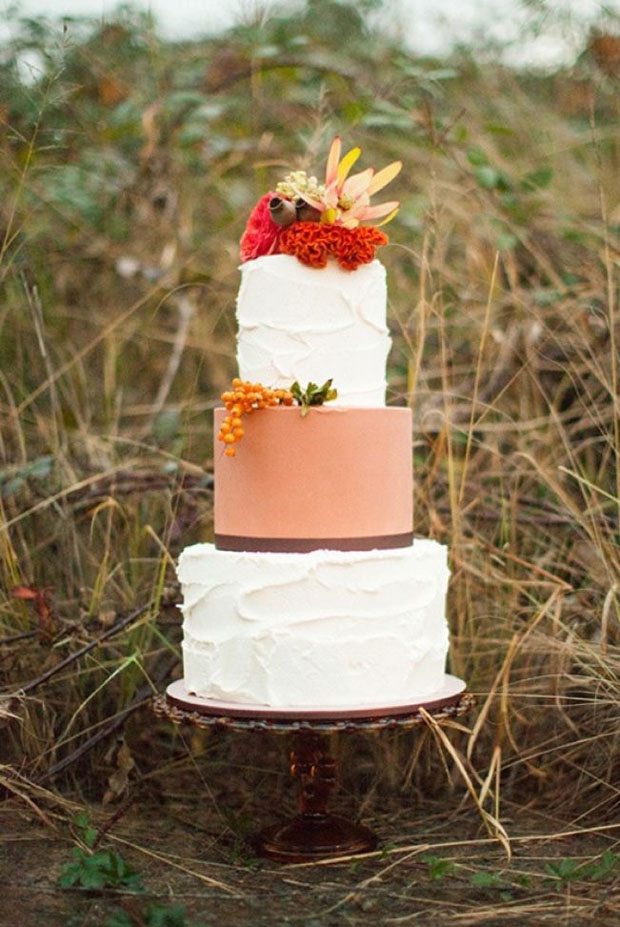 autumn inspired wedding cake