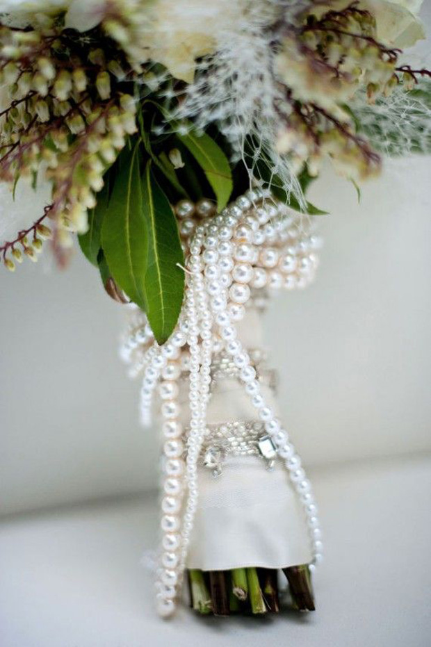 pearl flower bouquet stem
