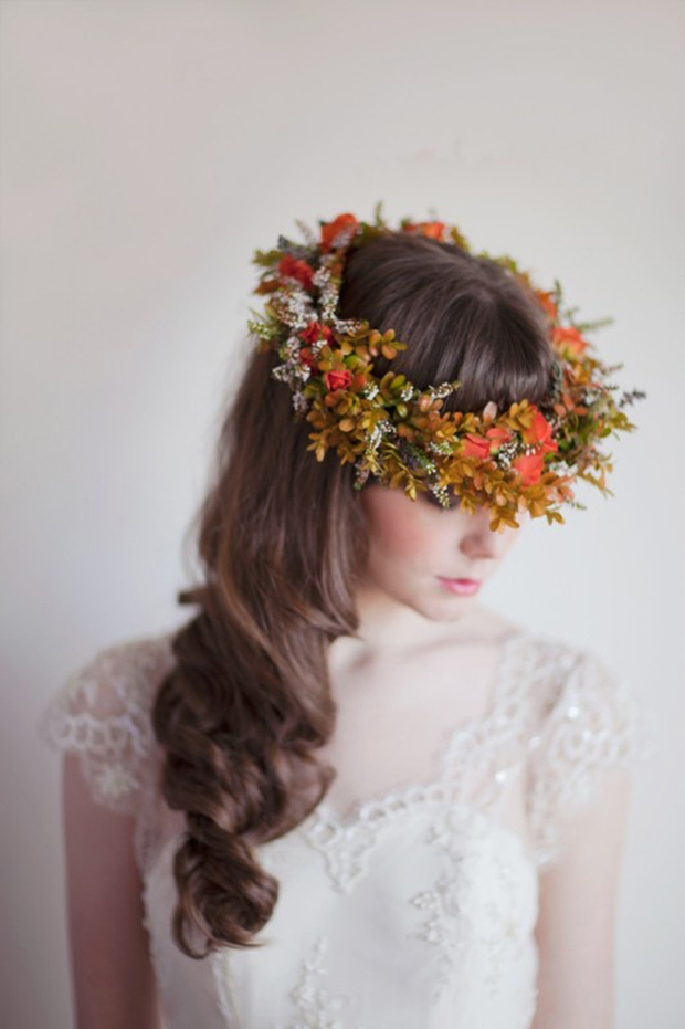 rustic wedding flower crown