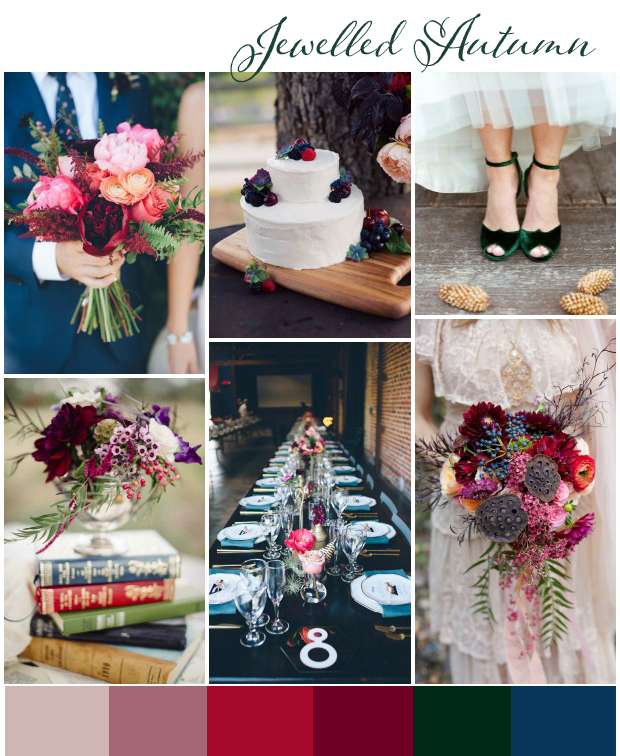 Jewelled Autumn Wedding Inspiration & Ideas