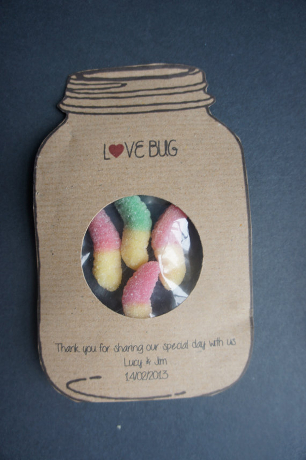 edible love bug wedding favours from etsy