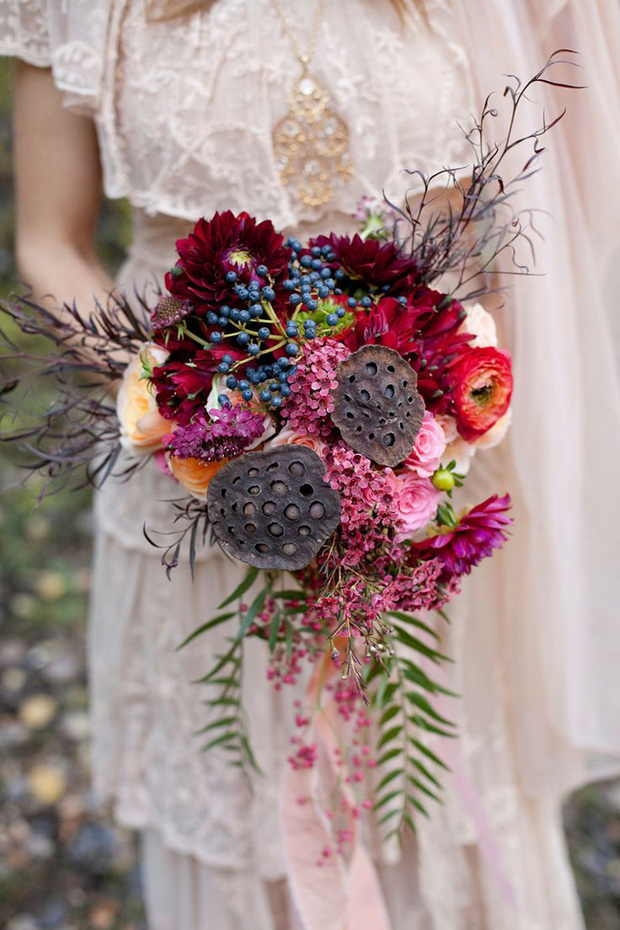 Jewelled Autumn Wedding Inspiration & Ideas
