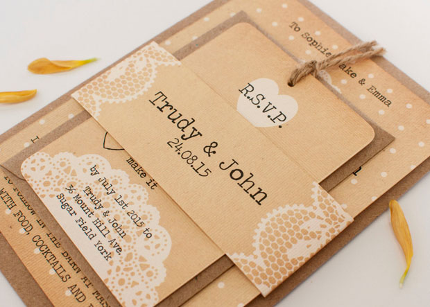 Rustic Wedding Stationery: Norma & Dorothy