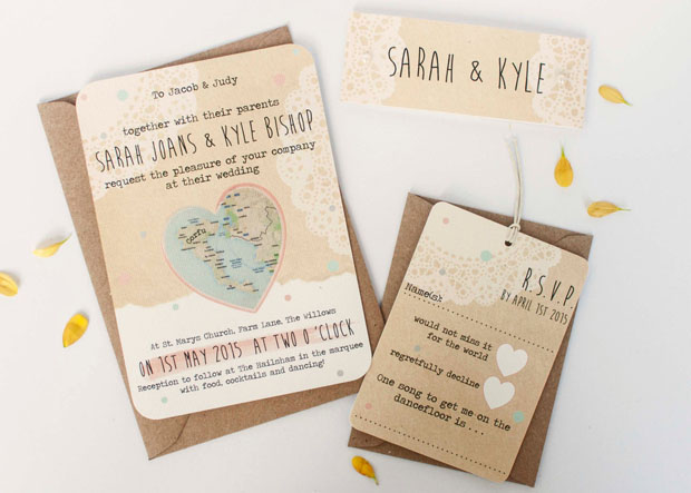 Beautiful Hand-Crafted & Rustic Wedding Stationery: Norma & Dorothy