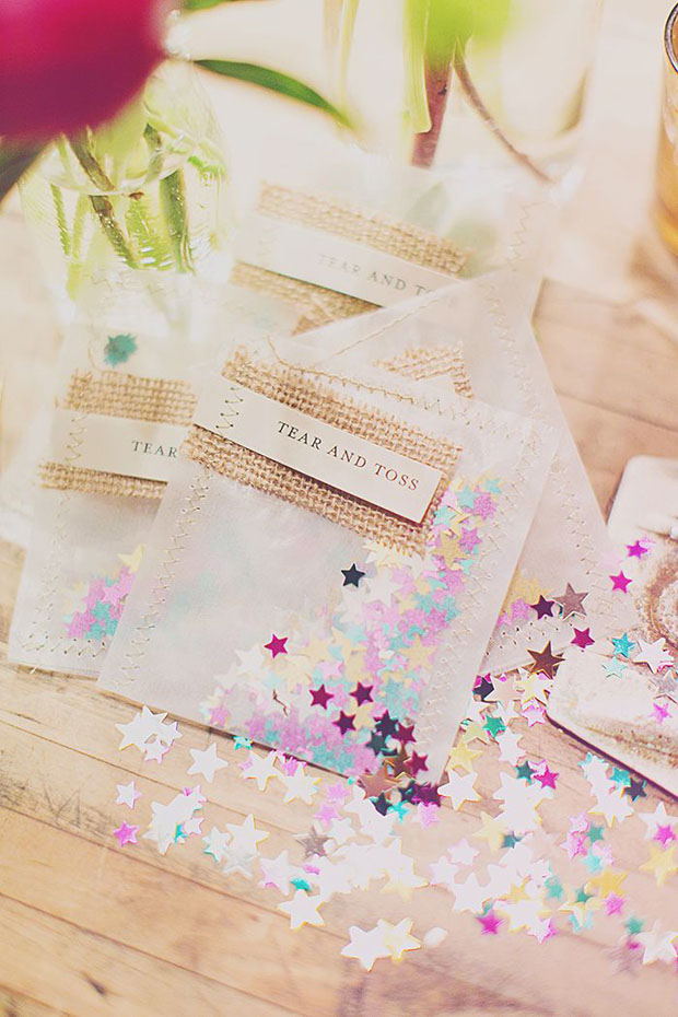 tear and toss wedding confetti - great favour idea
