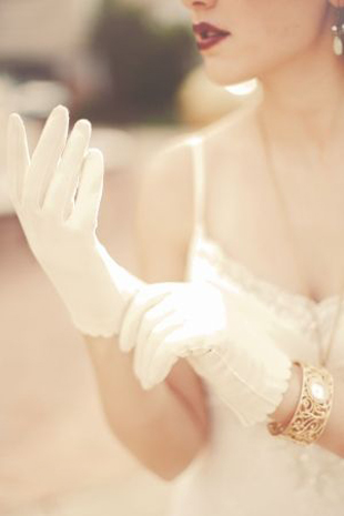 vintage wedding gloves