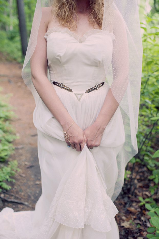 Summercamp Inspired Outdoor Wedding With a Vintage 1950s Wedding Dress