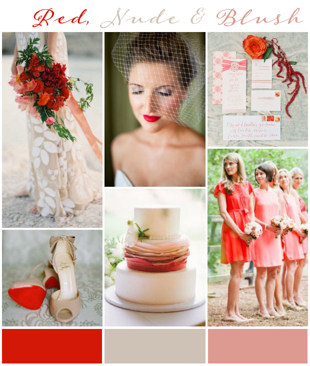 Nude Red Blush Wedding Inspiration Colour Ideas Nude Red Blush Wedding Inspiration Colour Ideas