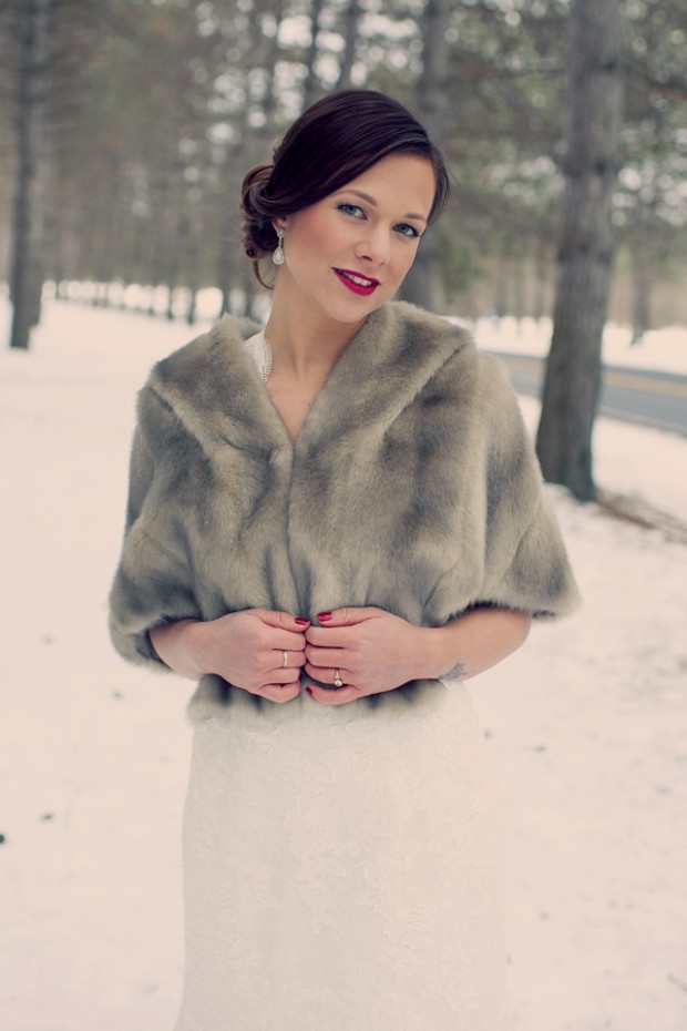 Amazing Woodsy Winter Wedding, Complete With Snowman