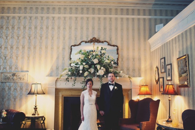 Amazing Woodsy Winter Wedding, Complete With Snowman & Pops of Cobalt Blue: Ashley & Jeff 