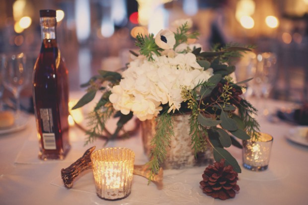 Amazing Woodsy Winter Wedding, Complete With Snowman