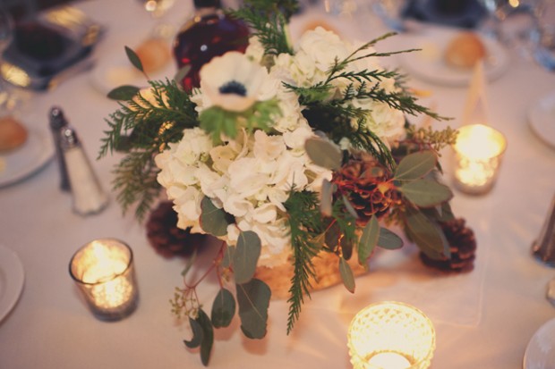 Amazing Woodsy Winter Wedding, Complete With Snowman