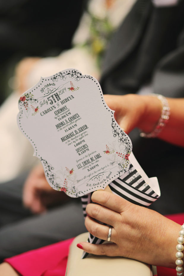 Black & White Stripes With Contrasting Floral Theme Real Weddng (18)