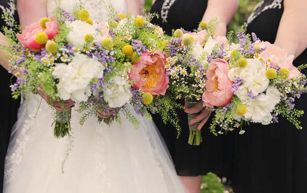 Black & White Stripes With Contrasting Floral Theme Real Weddng (78)