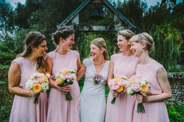 Relaxed Pretty Pastel Wedding With Claire Pettibone Gown: Mary & David