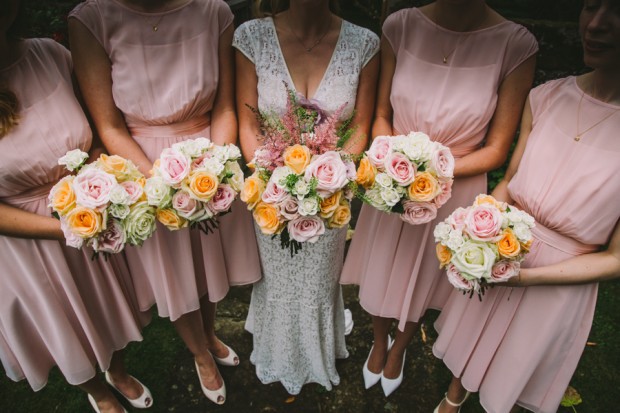 Relaxed Pretty Pastel Wedding With Claire Pettibone Gown: Mary & David