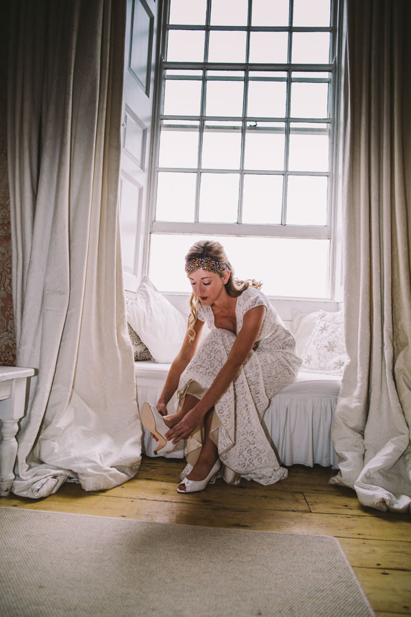 Relaxed Pretty Pastel Wedding With Claire Pettibone Gown: Mary & David